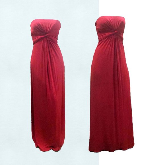 BCBGMaxAzria Red Strapless Floor length Gown - Picture 14 of 14
